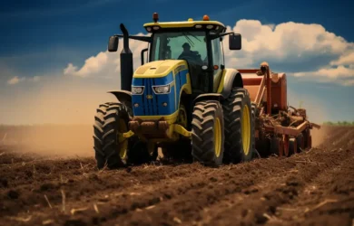 Tractor in the field