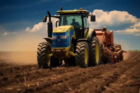 Tractor in the field